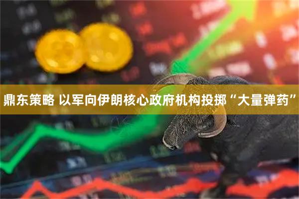 鼎东策略 以军向伊朗核心政府机构投掷“大量弹药”